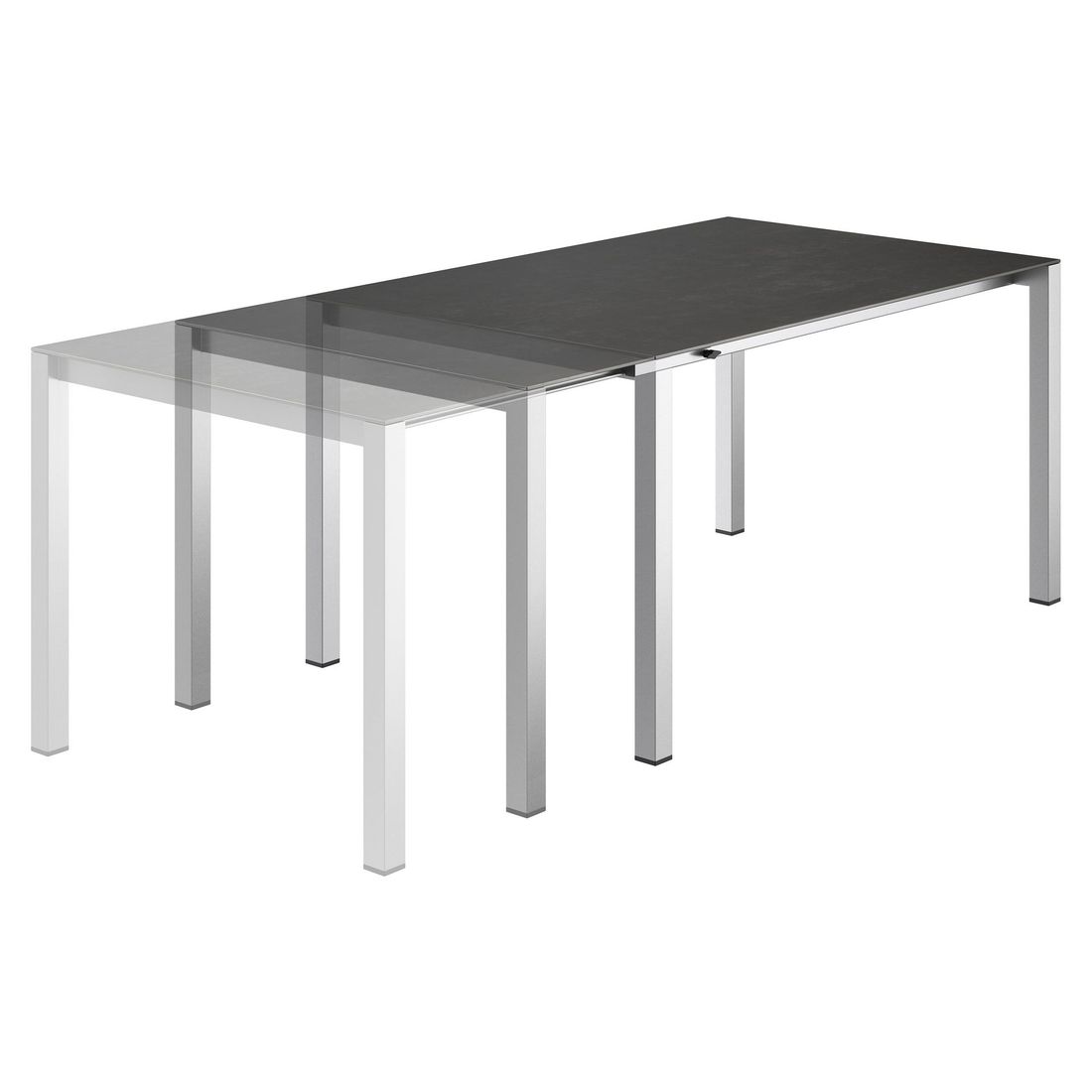 OUTLIV. Ausziehtisch 140/210x70cm Edelstahl/Glaskeramik