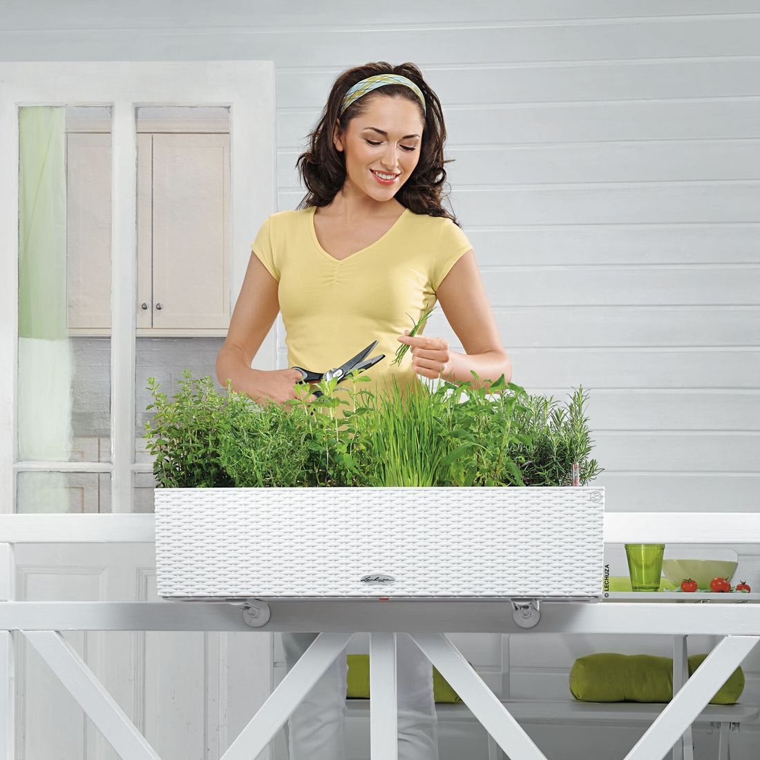 Lechuza Balconera 80 Pflanzgefäß Komplettset