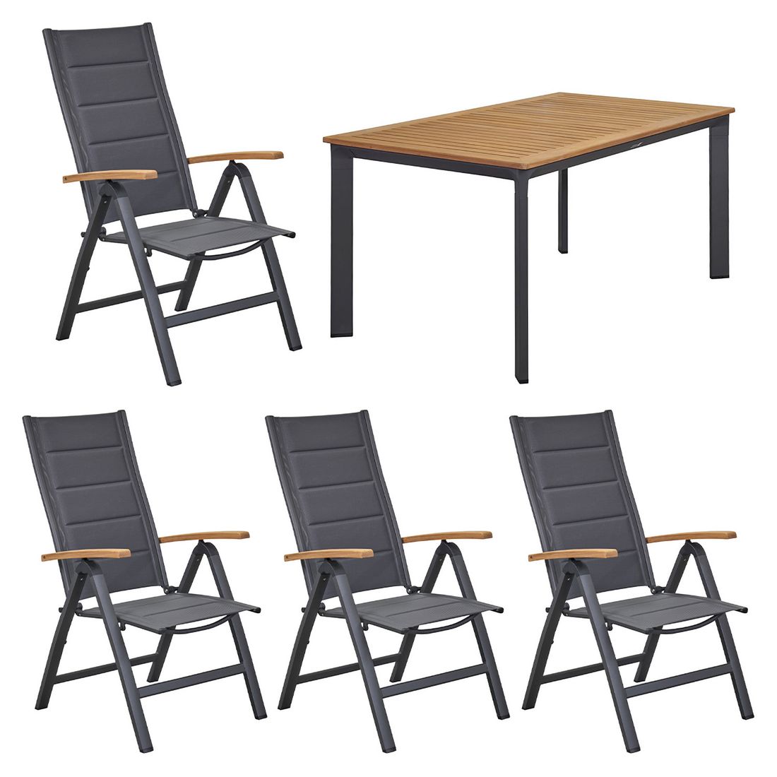 LC Garden Unicamo Gartenmöbel-Set M (4 Plätze) Tisch 160x90cm