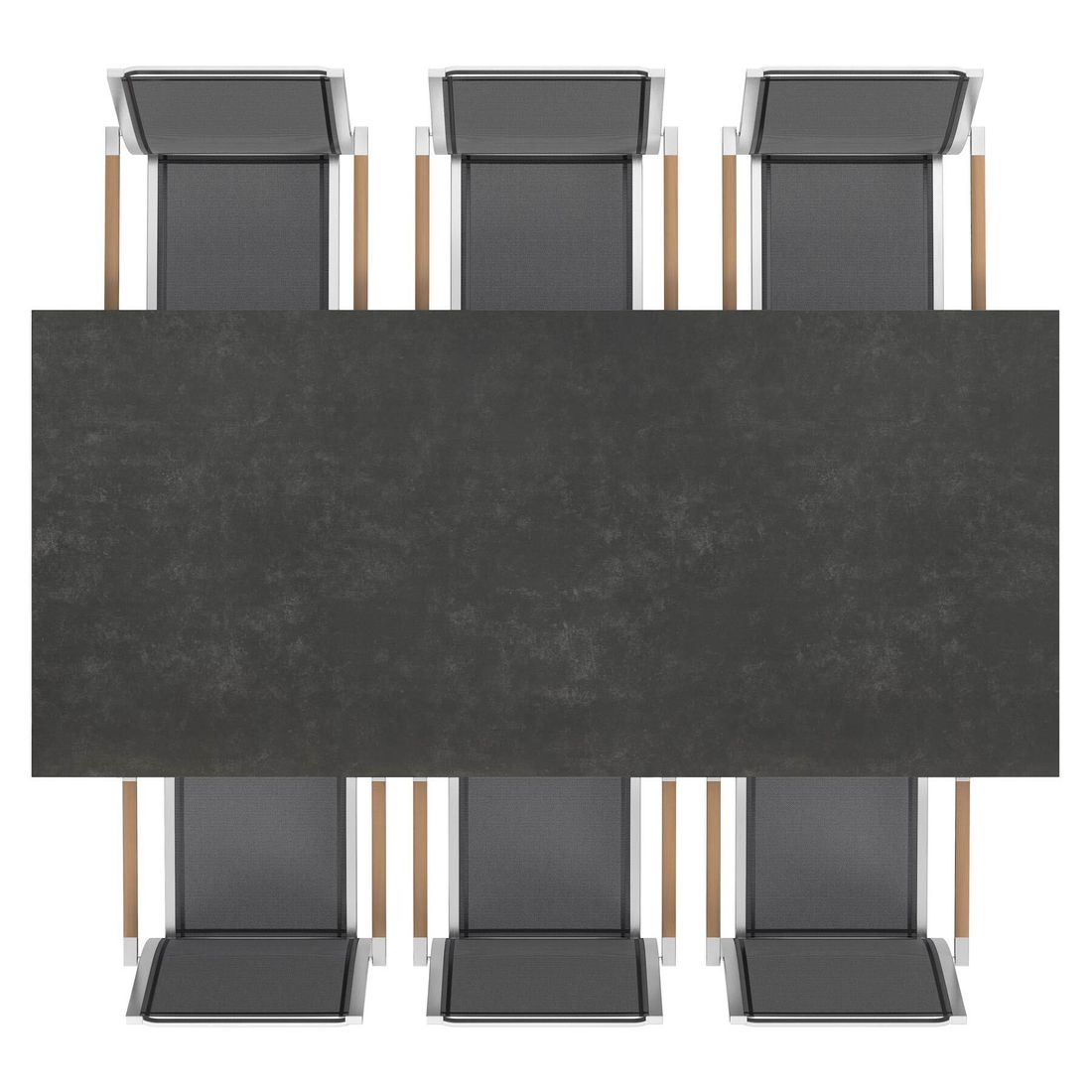 Zebra One Gartenmöbel-Set L (6 Plätze) mit OUTLIV. Tisch 220x100cm