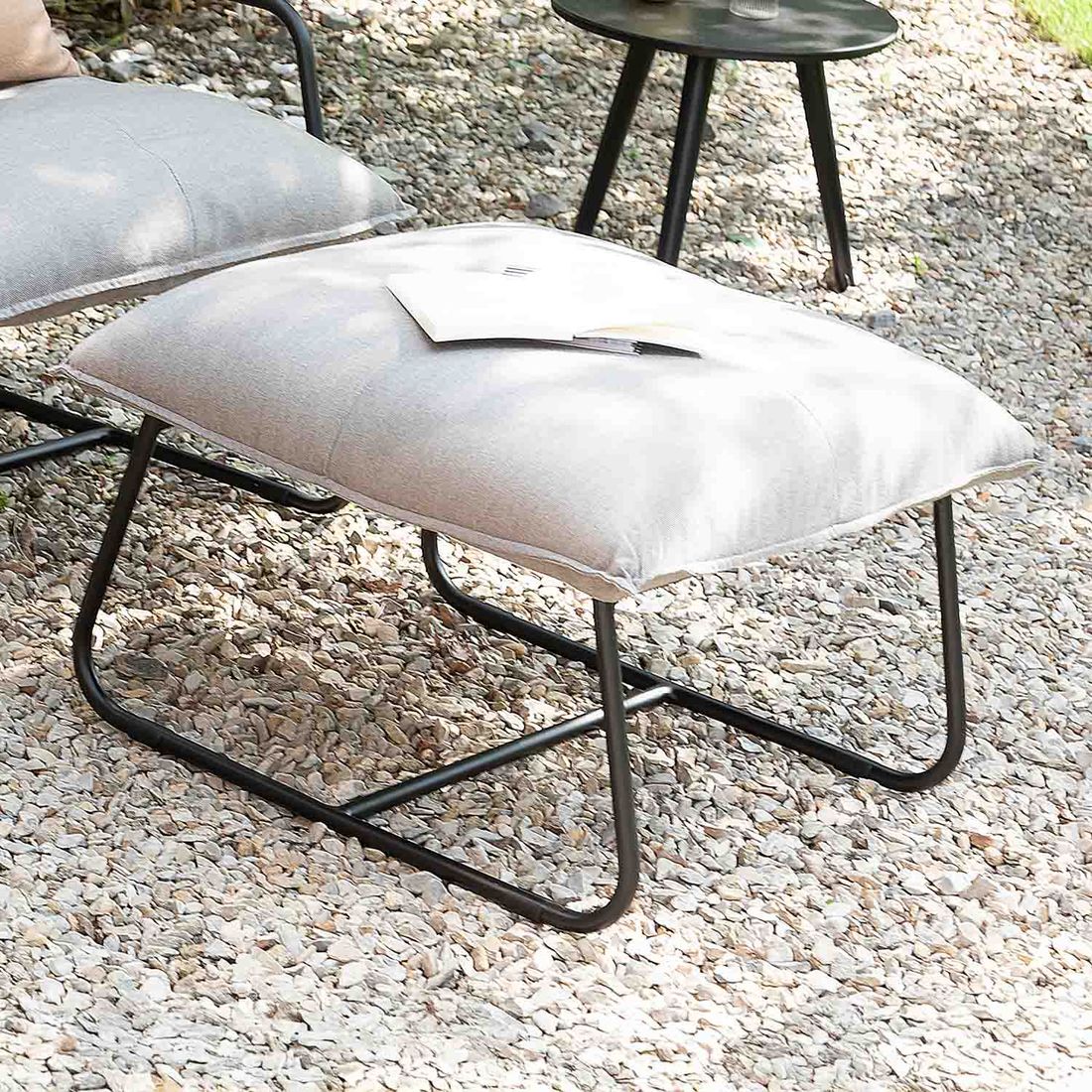 Schöner Wohnen Fontein Loungehocker Aluminium/Sunbrella