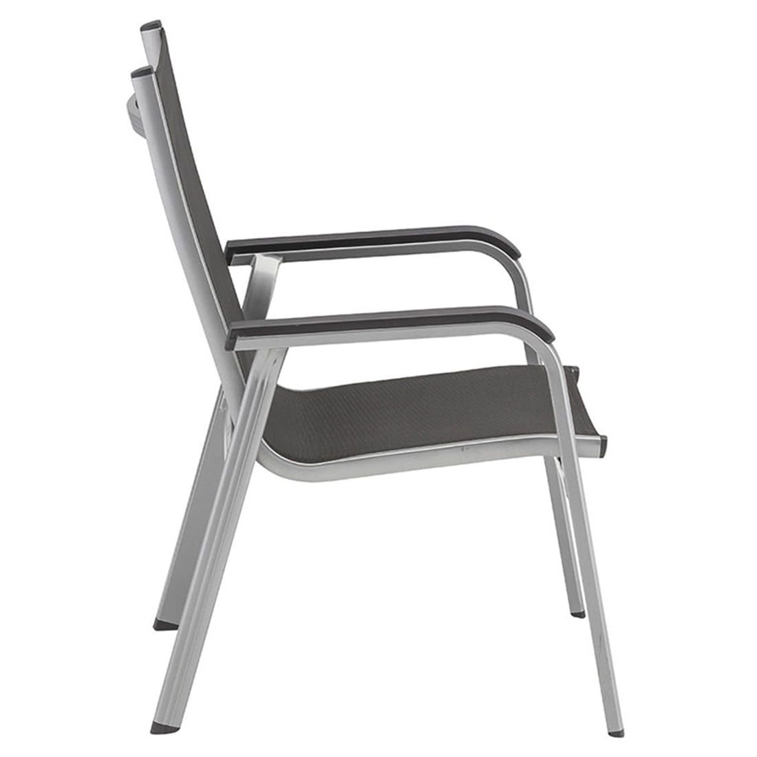 Kettler Basic Plus Stapelsessel-Set Aluminium/Textilene