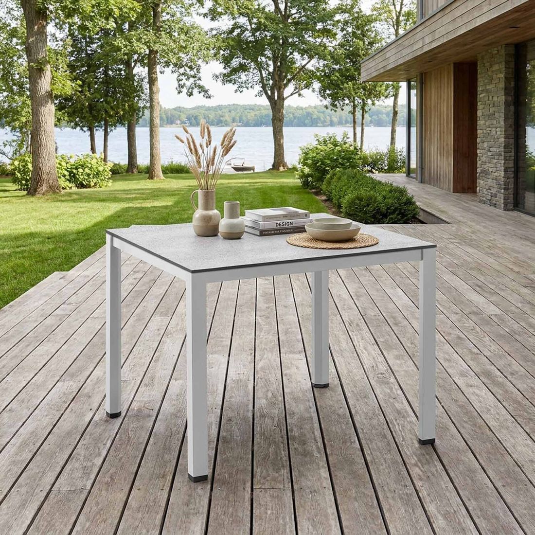 Kettler Cubic Gartentisch 95x95cm Aluminium/HPL