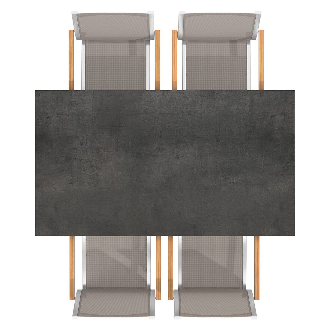 Stern Cardiff Gartenmöbel-Set M (4 Plätze) mit OUTLIV. Tisch 160x90cm