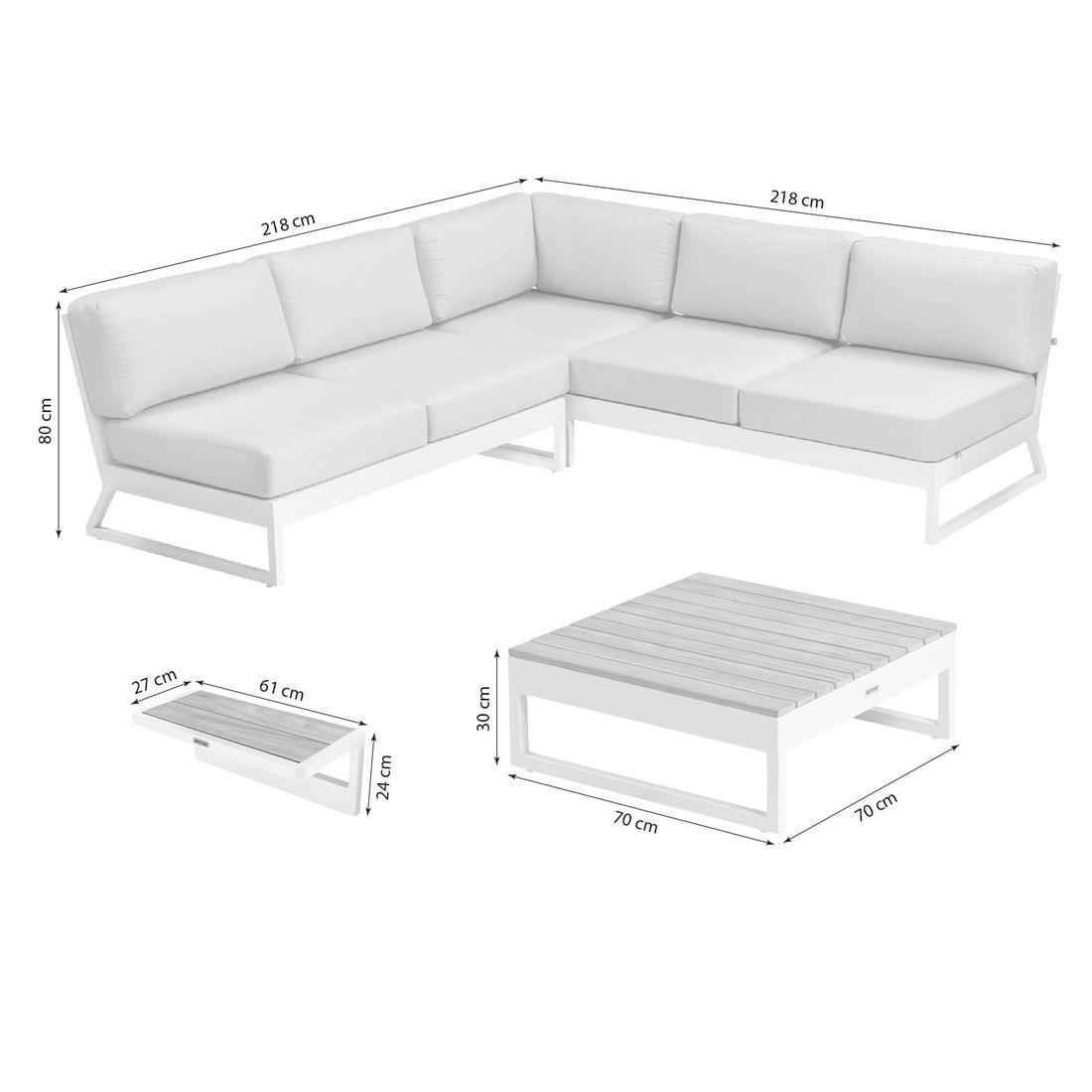 Kettler Ocean Skid Platform Loungeset Aluminium/Sunbrella