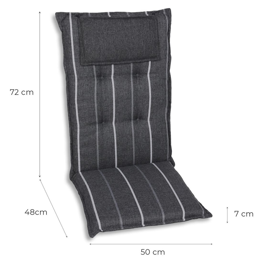 GO-DE Gartenstuhlauflage Hochlehner 50x120cm Olefin