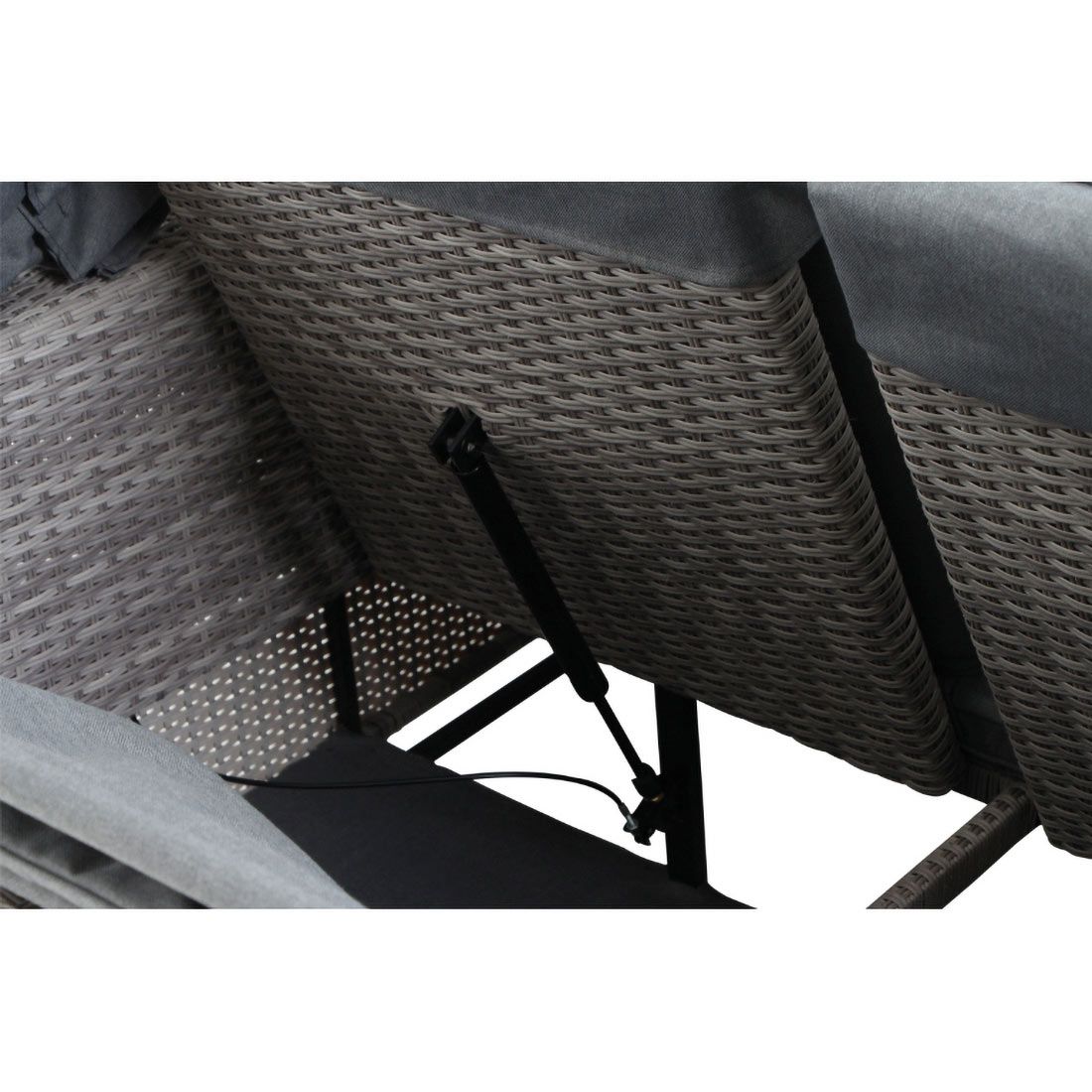 Siena Garden Lobos II Daybed verstellbar Geflecht/Textil inkl. Kissen