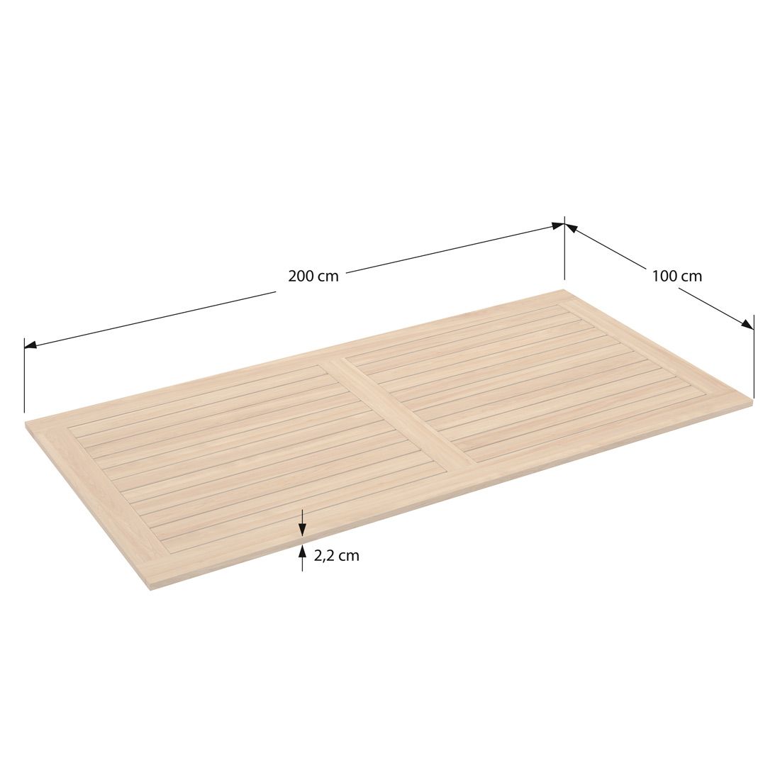 OUTLIV. Gartentisch-Platte Teak