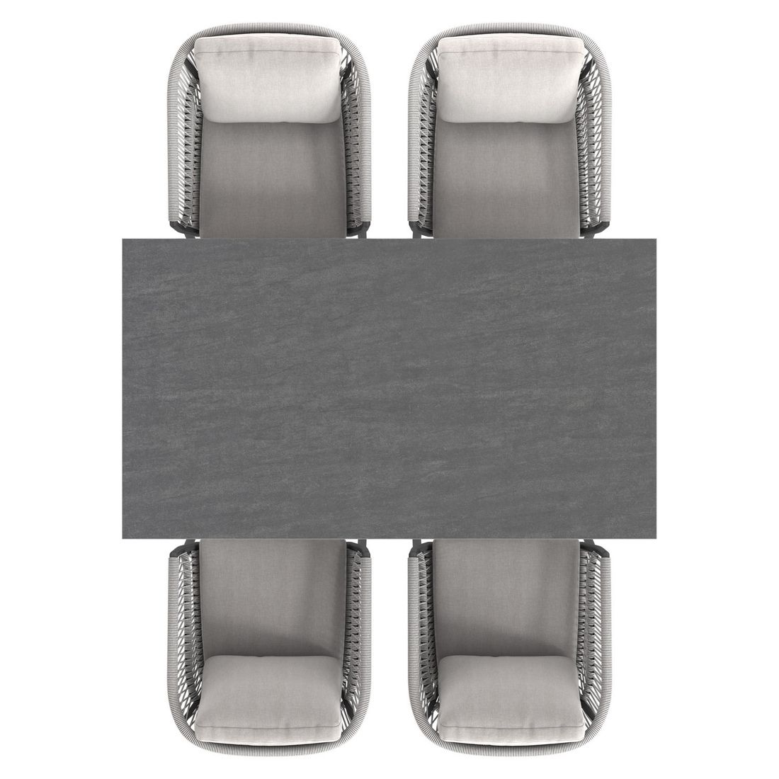 OUTLIV. Alicante Gartenmöbel-Set M (4 Plätze) Tisch 160x90cm