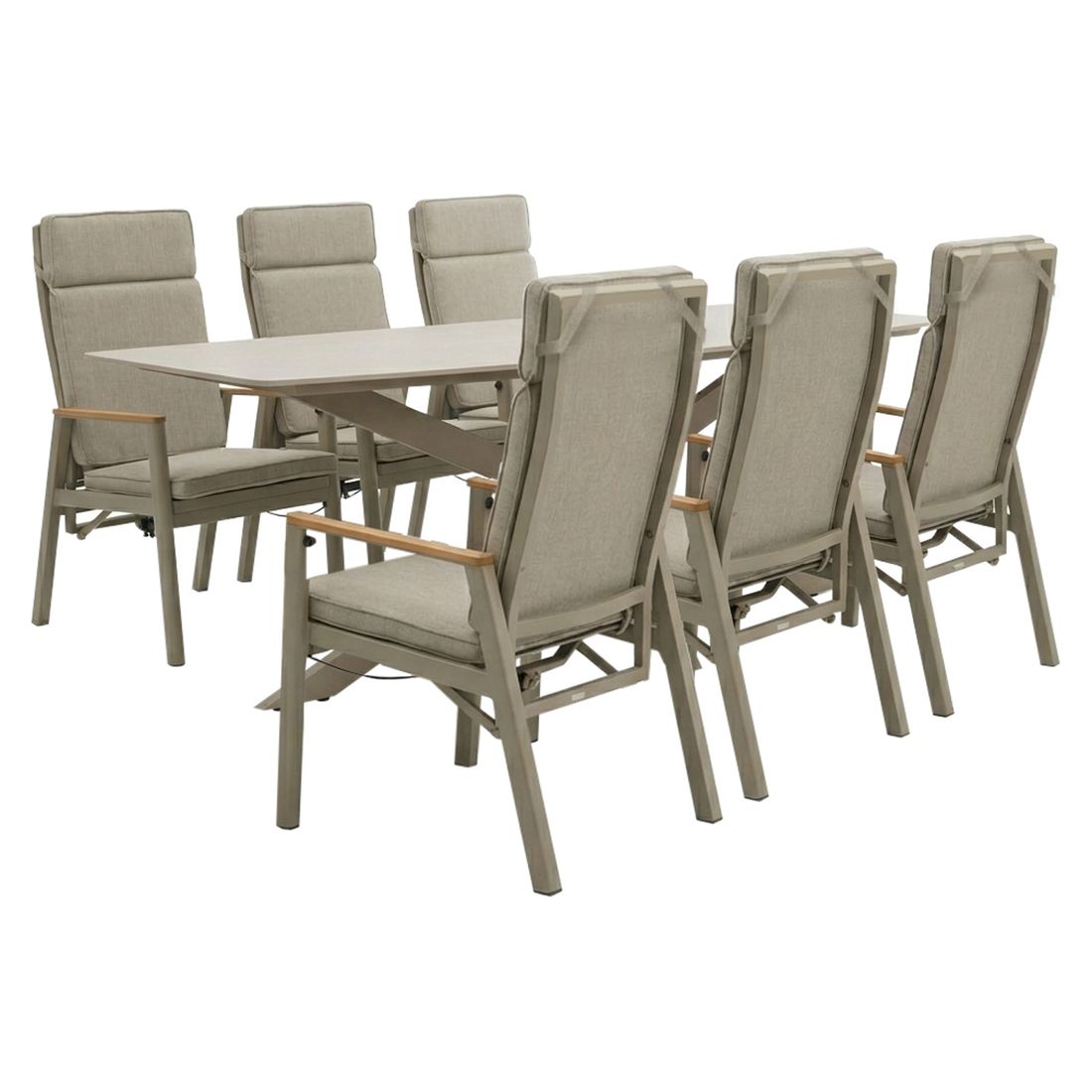Interliving 7014 Gartenmöbel-Set L (6 Plätze) Tisch 220x100cm