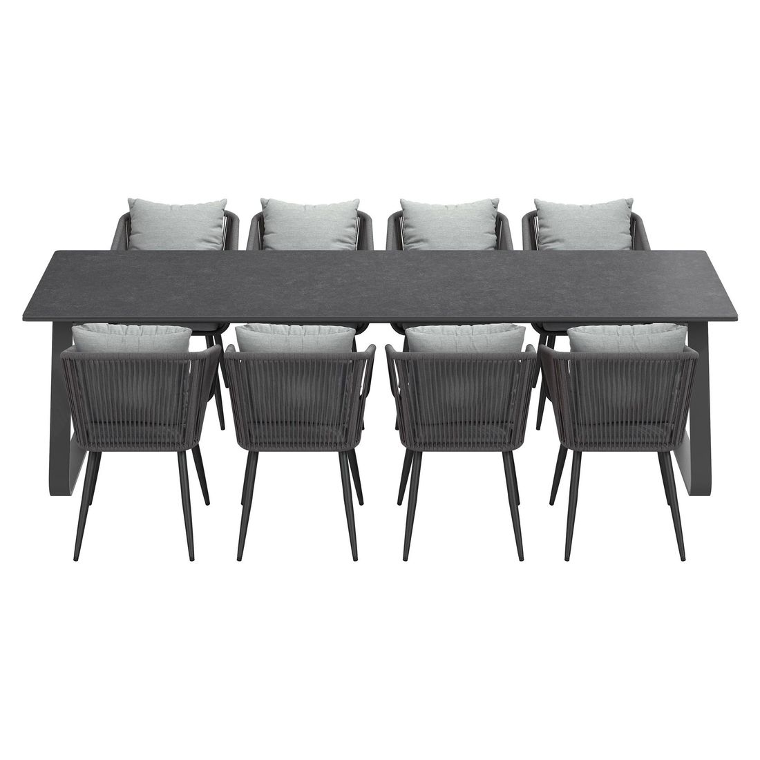 OUTLIV. Alex Gartenmöbel-Set XL (8 Plätze) Tisch 280x100cm
