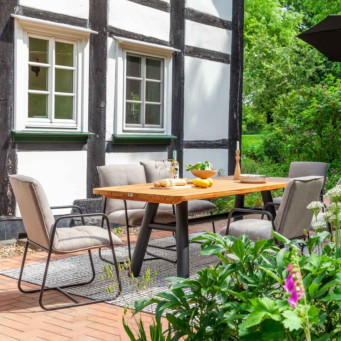 Schöner Wohnen Fontein Gartensessel Aluminium/Sunbrella
