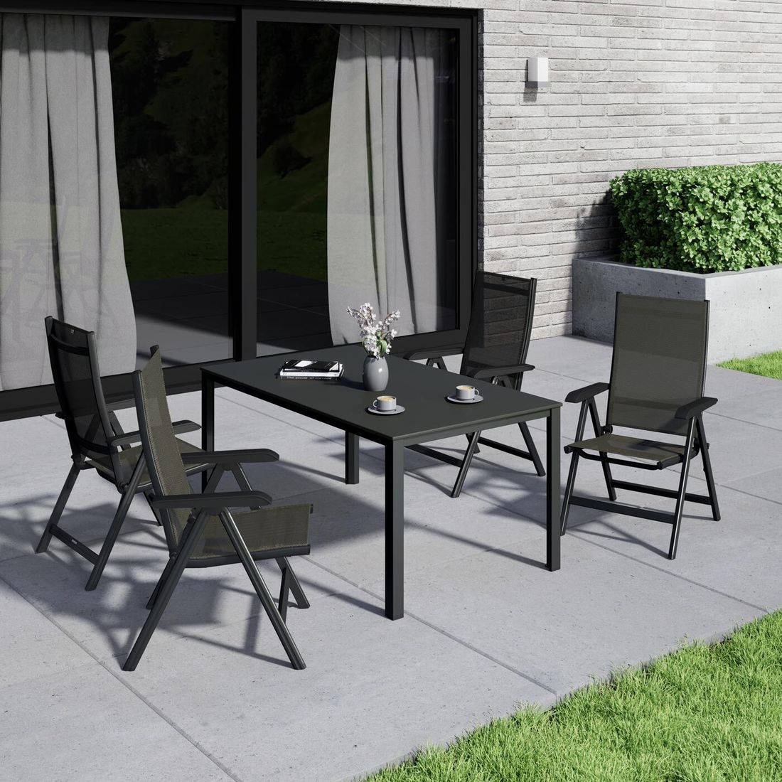 Kettler Base Klappsessel verstellbar Aluminium/Outdoorgewebe