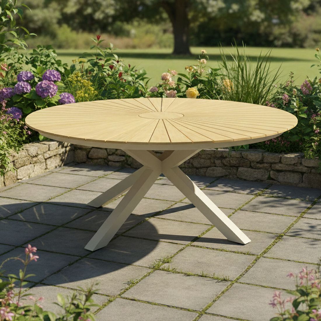 LC Garden Unicamo Gartentisch Aluminium/Teak