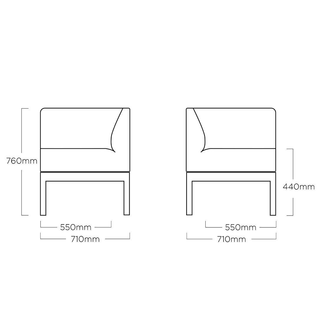 Kettler Pure Dininglounge Aluminium/Sunbrella
