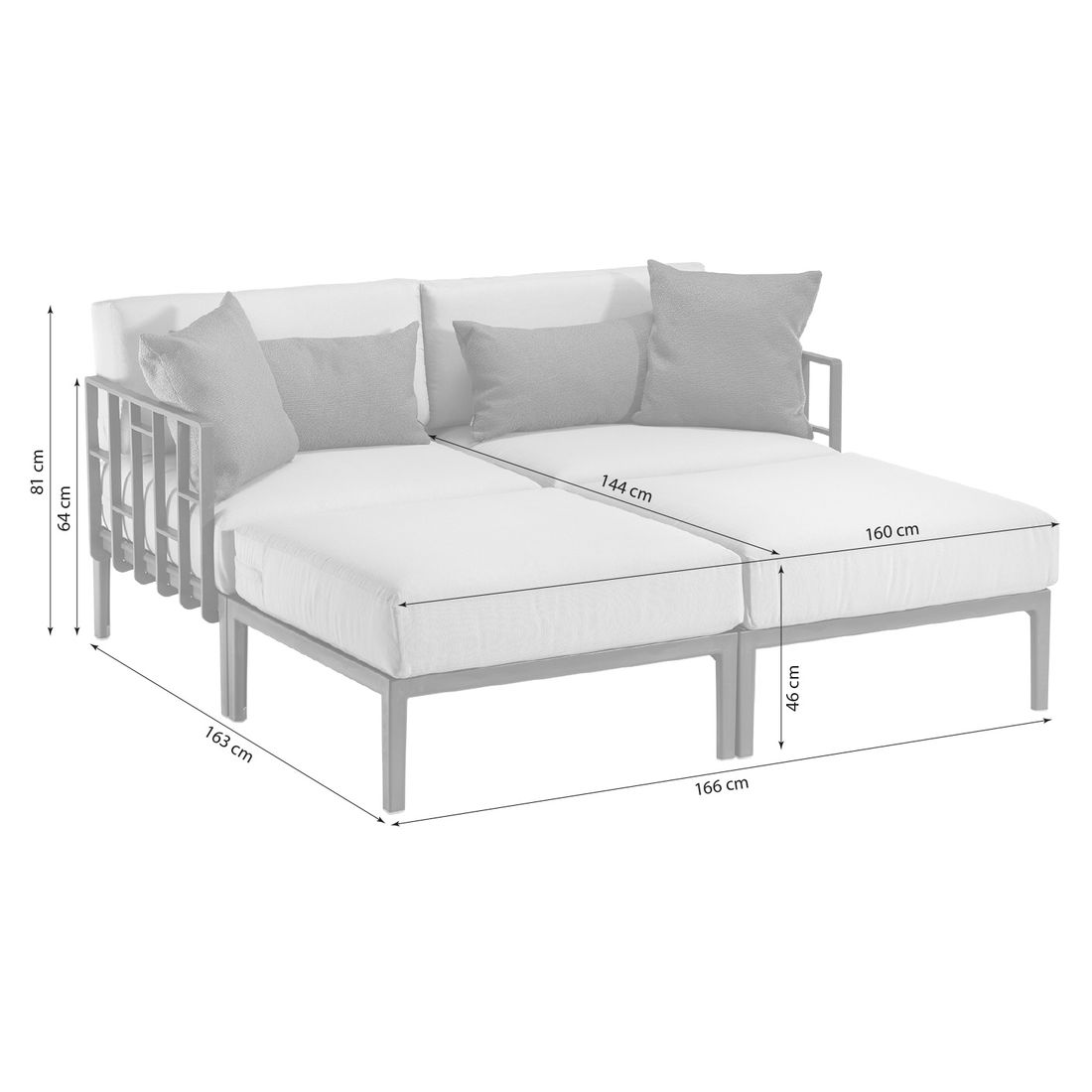 Gaber Enjoy Daybed Kunststoff/Mischgewebe