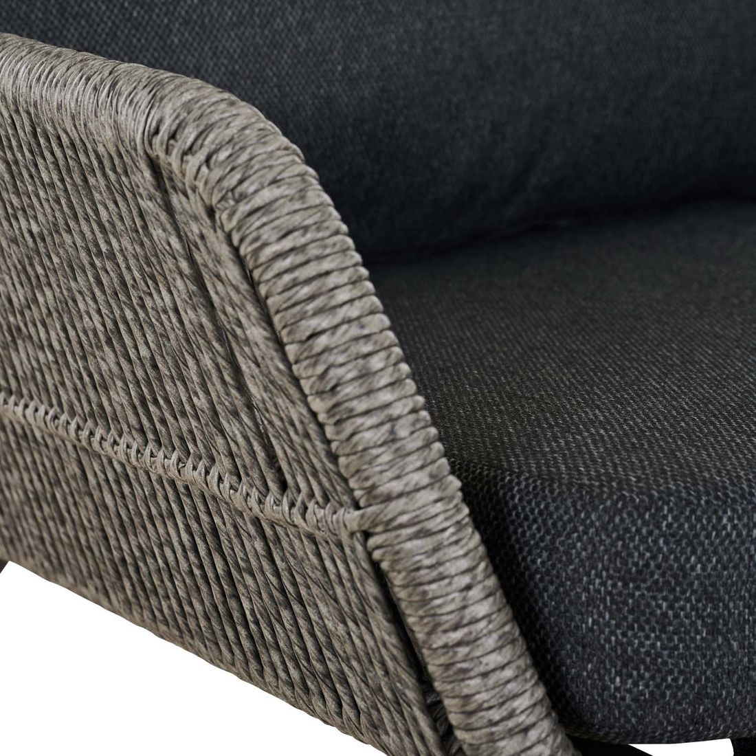 Siena Garden Kansas Loungesessel inkl. Hocker Aluminium/Geflecht
