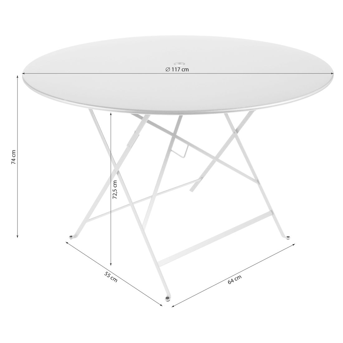 Fermob Bistro Klapptisch Ø117cm Stahl