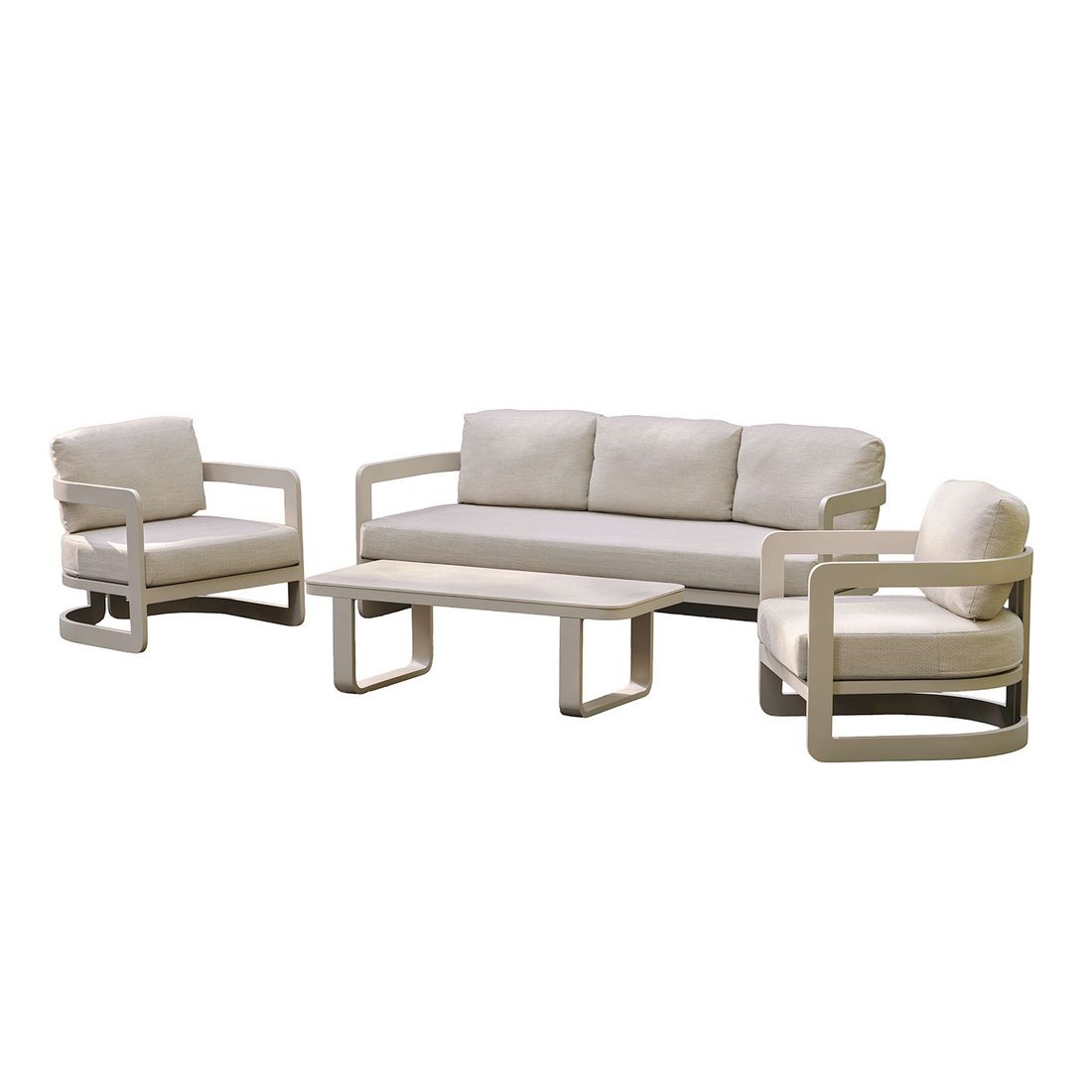 Hartman Milano Loungeset inkl. Loungetisch Aluminium/Olefin