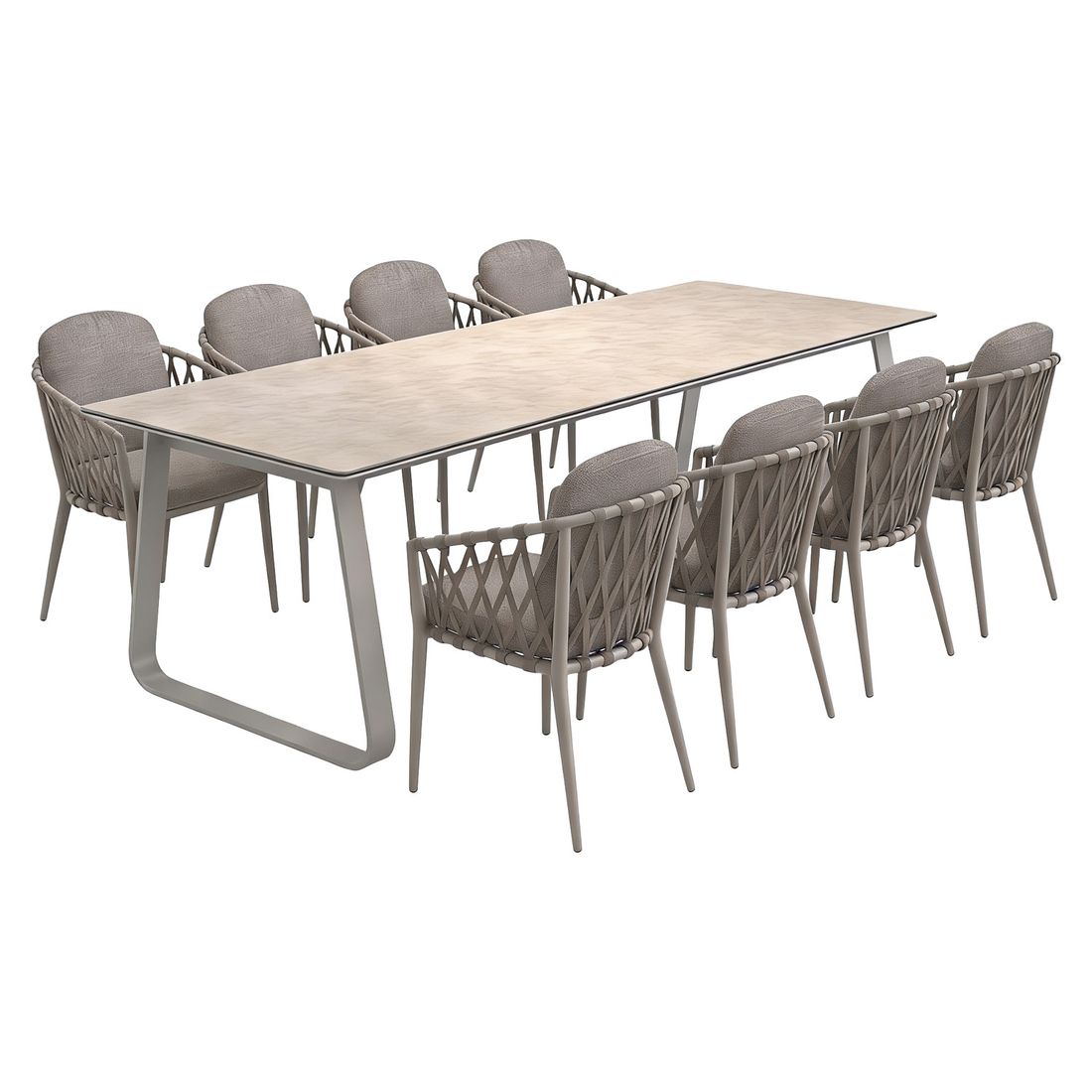 OUTLIV. Cairns Gartenmöbel-Set XL (8 Plätze) Tisch 280x100cm