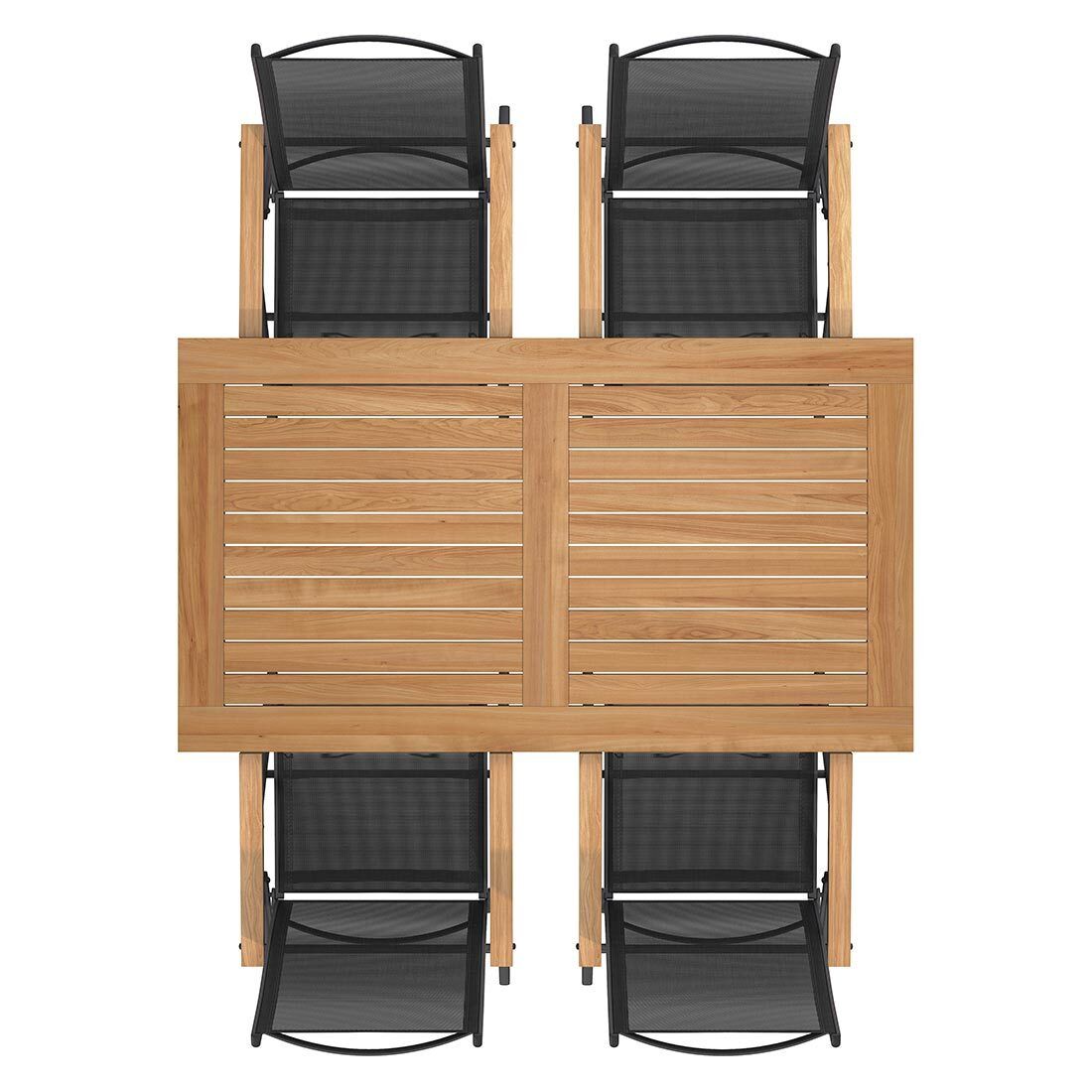 OUTLIV. Kobe Gartenmöbel-Set M (4 Plätze) Tisch 160x90cm
