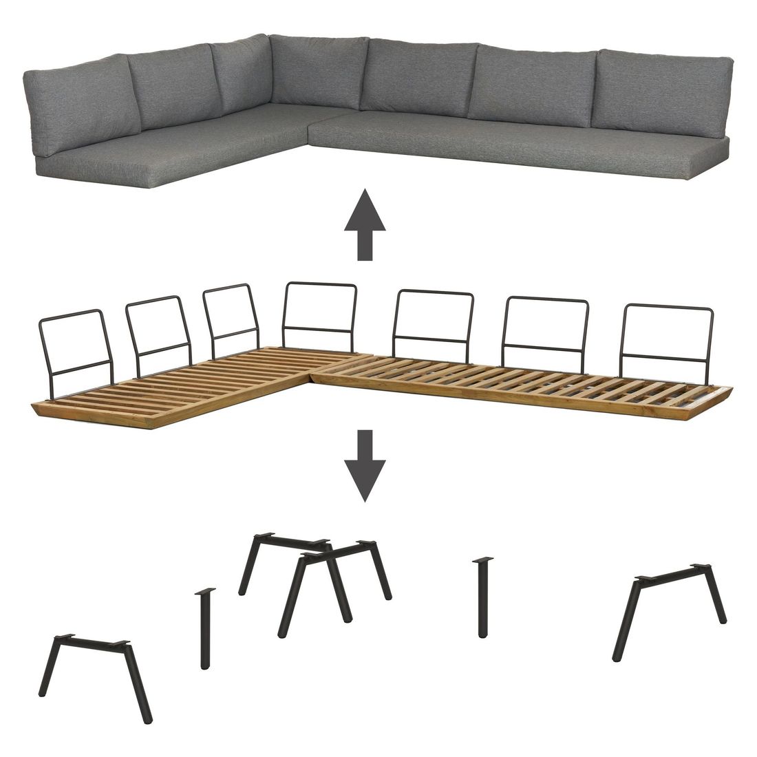 OUTLIV. Alkas Dininglounge Teak/Sunproof
