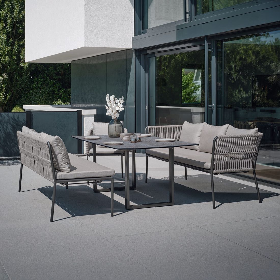 Stern Marla Dininglounge Aluminium/Rope/Polyacryl