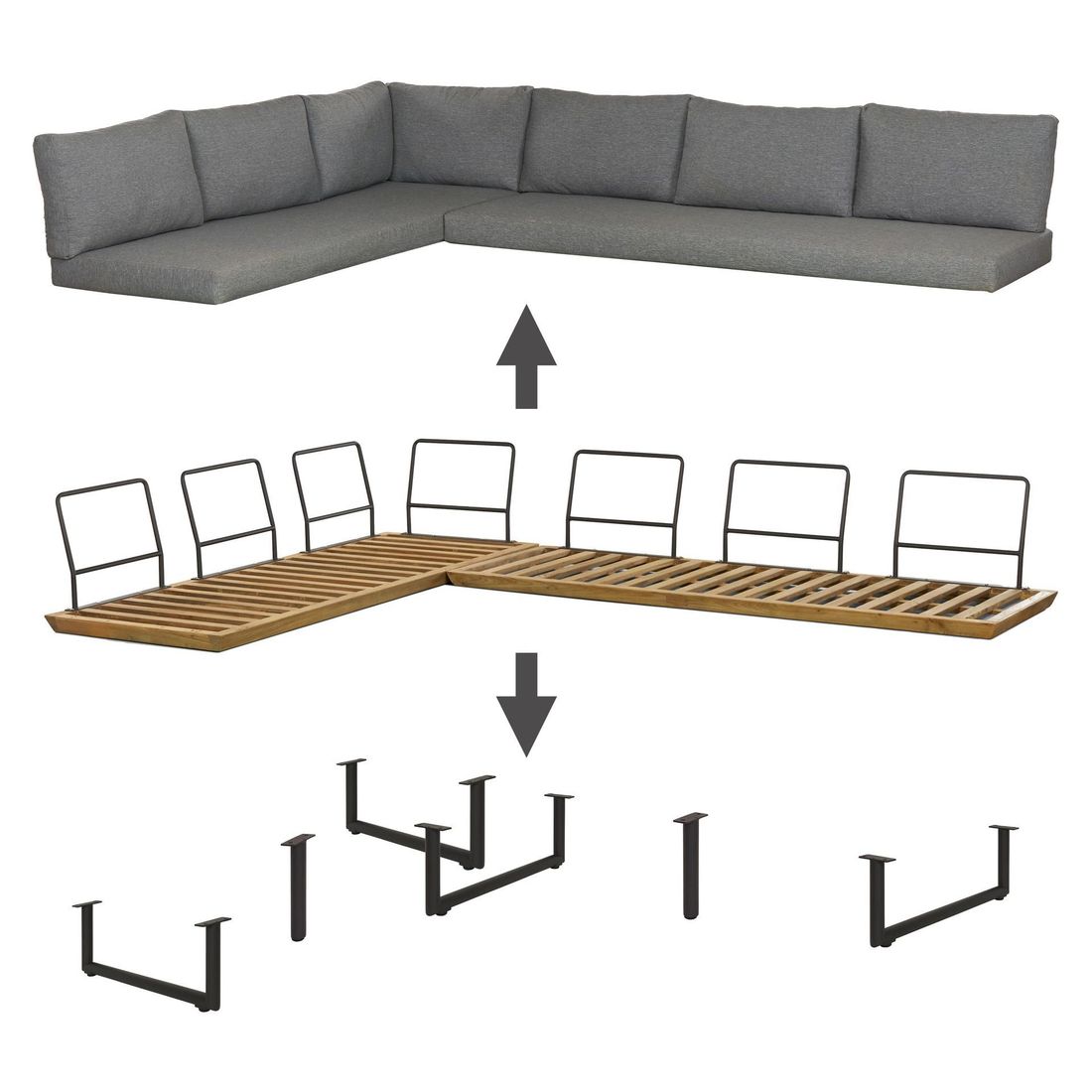 OUTLIV. Alkas Ecklounge Teak/Sunproof