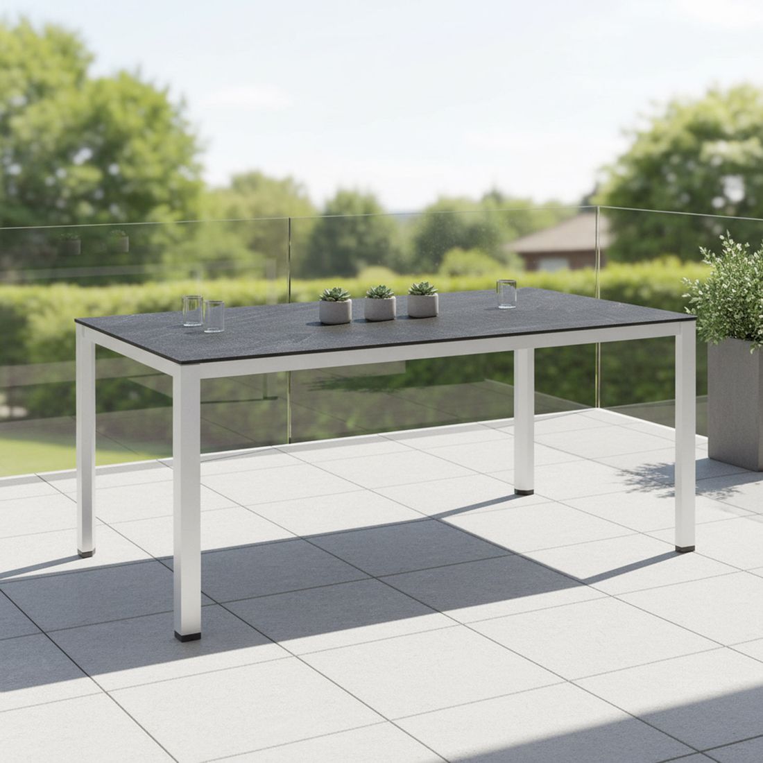 Kettler Cubic Gartentisch 180x95cm Aluminium/HPL