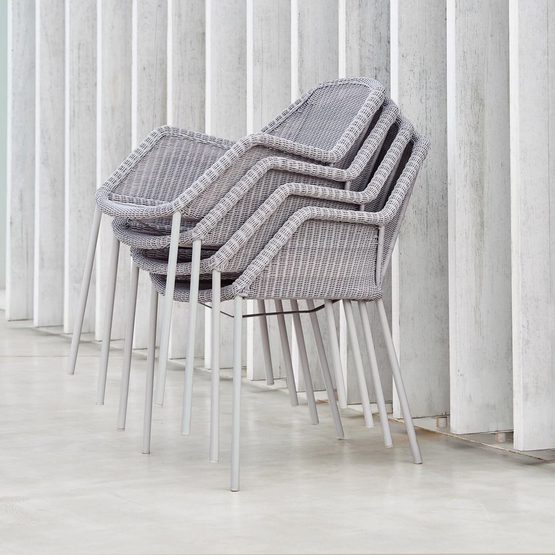 Cane-Line Breeze Stapelsessel Stahl/Geflecht