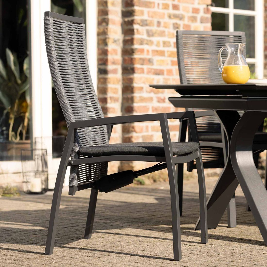 Interliving 7011 Gartensessel verstellbar Aluminium/Rope