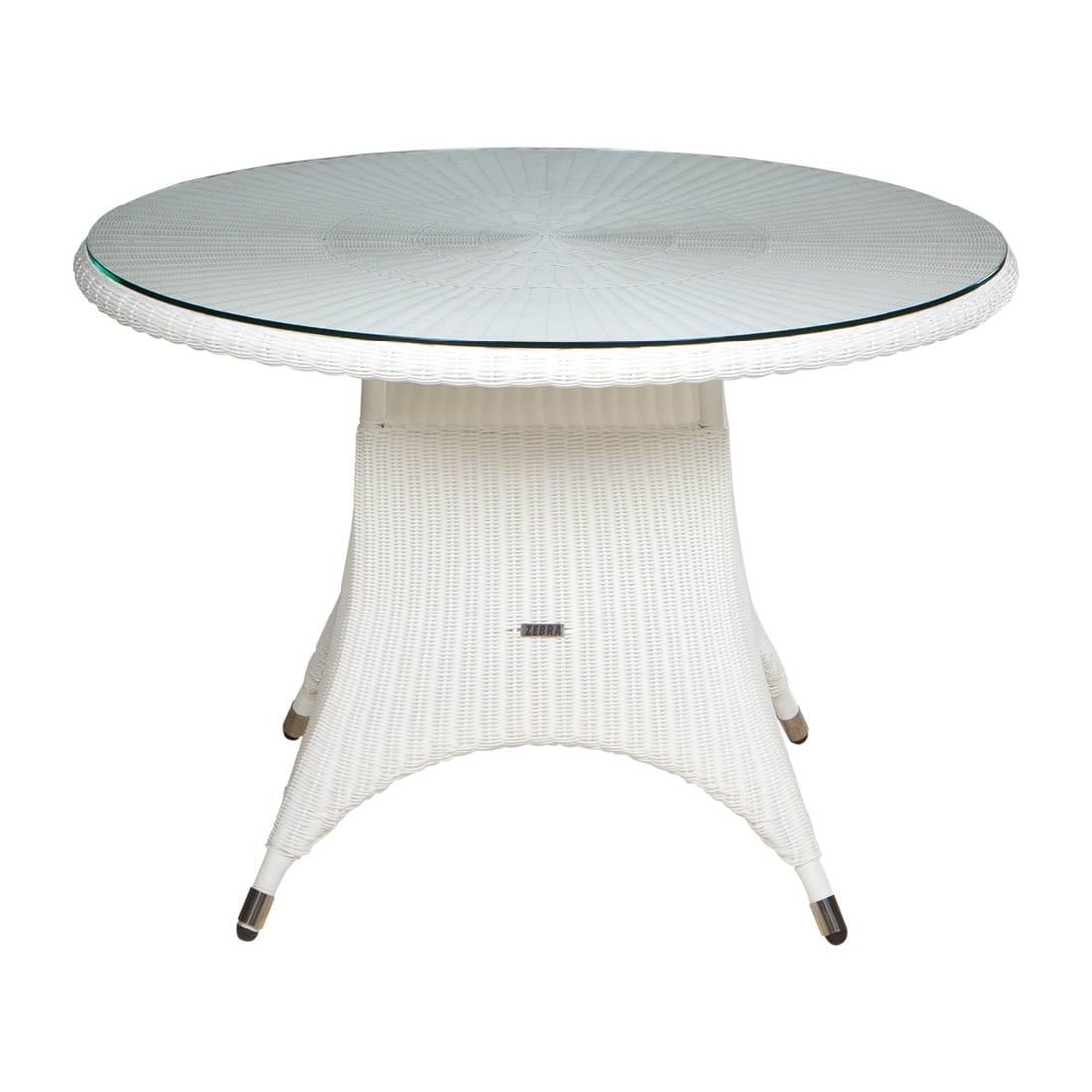 Zebra Hastings Gartentisch Ø110 cm Geflecht /Glas