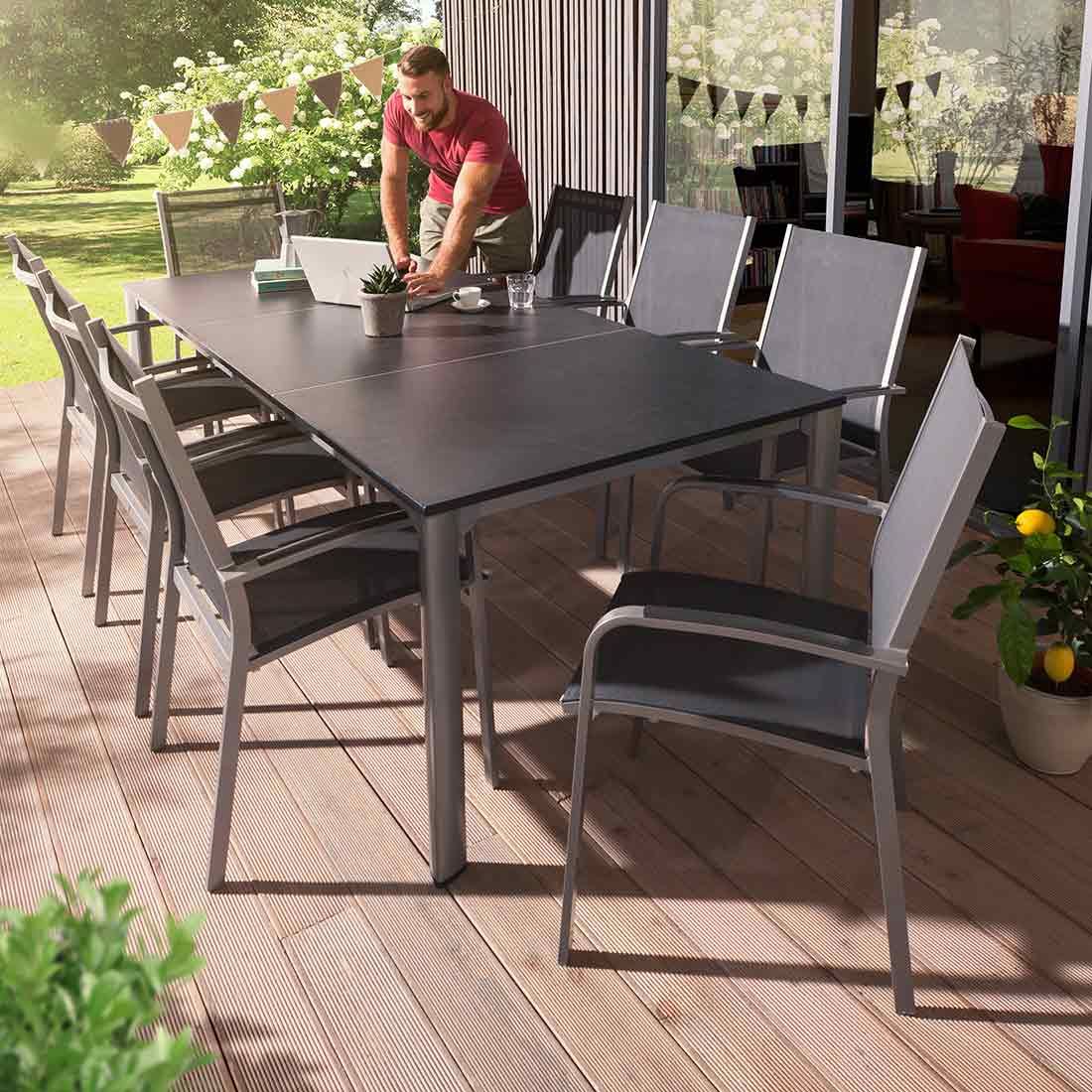 Sieger Meran Stapelsessel Aluminium/Textilux®