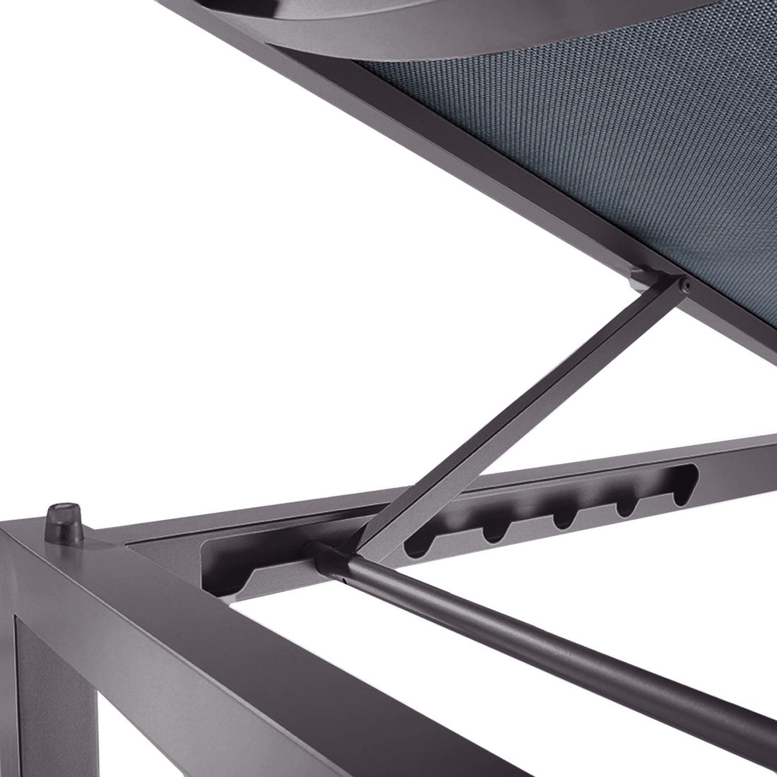 Sieger Brest Gartenliege verstellbar Aluminium/Textilux