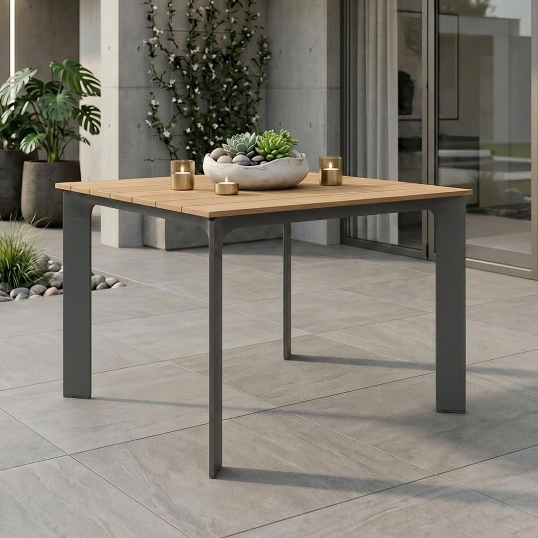 Kettler Diamond Gartentisch Aluminium/Teak