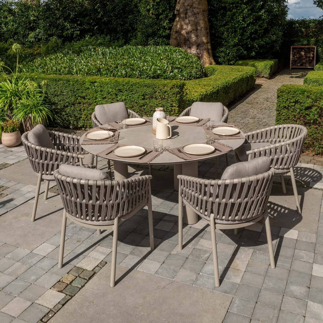 4Seasons Catalana Gartensessel Aluminium mit Sitz- und Rückenkissen