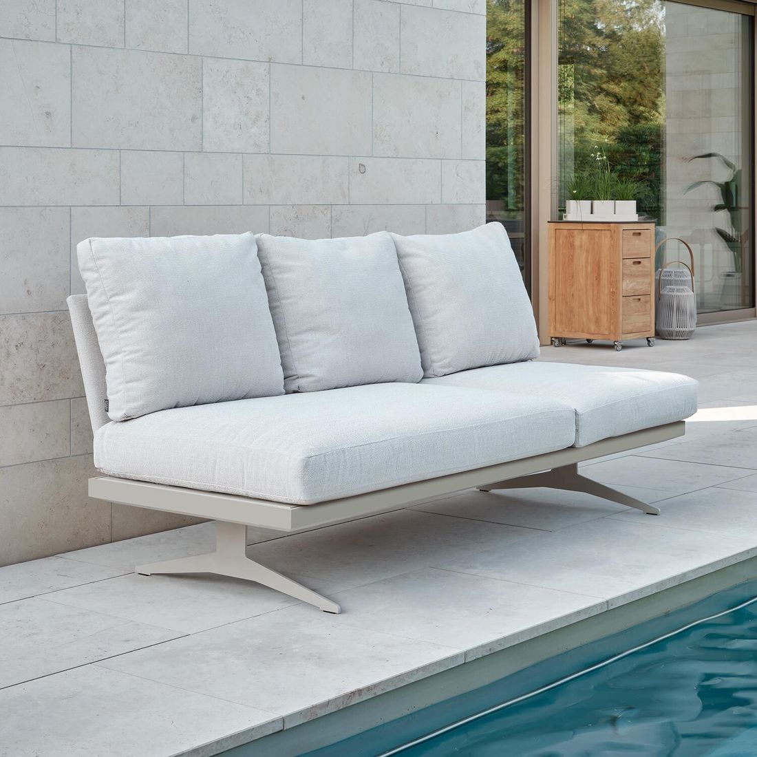 Stern Enya Diningsofa verstellbar Aluminium/Rope/Outdoorstoff