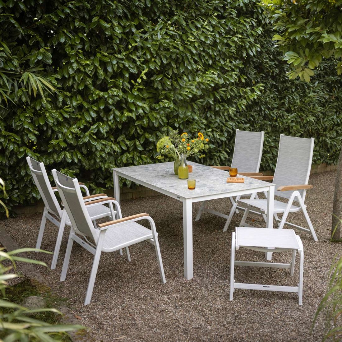 Kettler Granada Stapelsessel Aluminium/Outdoorgewebe