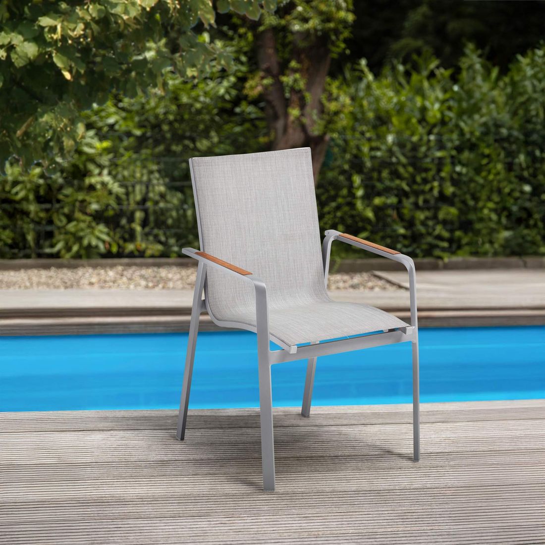 Kettler Diamond Stapelsessel Aluminium/Outdoorgewebe