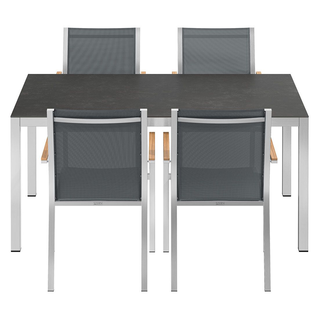 Stern Cardiff Gartenmöbel-Set M (4 Plätze) mit OUTLIV. Tisch 160x90cm