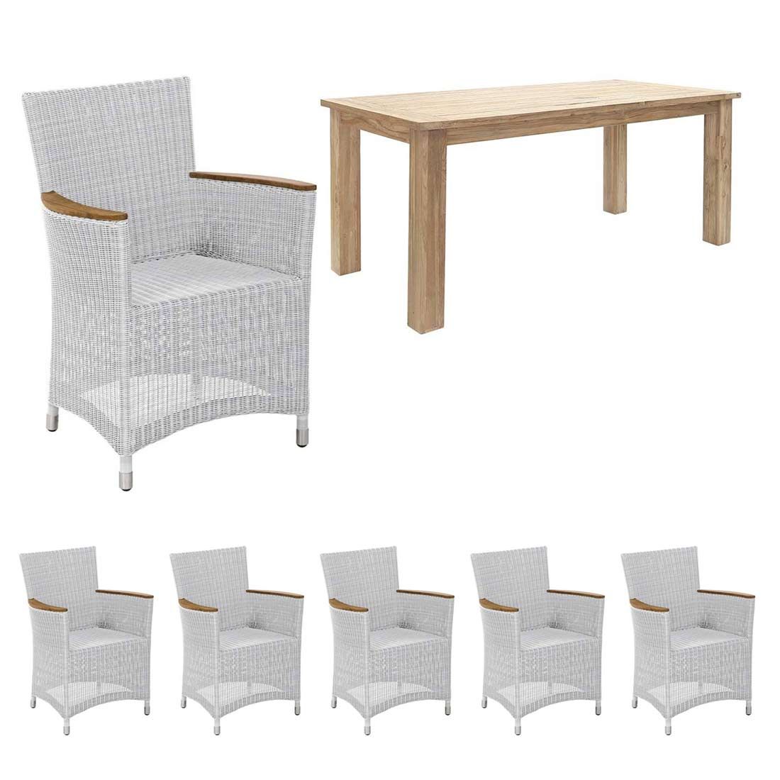 Zebra Loomus Gartenmöbel-Set L (6 Plätze) Tisch 220x100cm