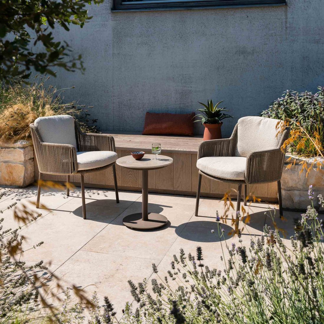4Seasons Bernini Gartensessel Edelstahl/Rope/Olefin