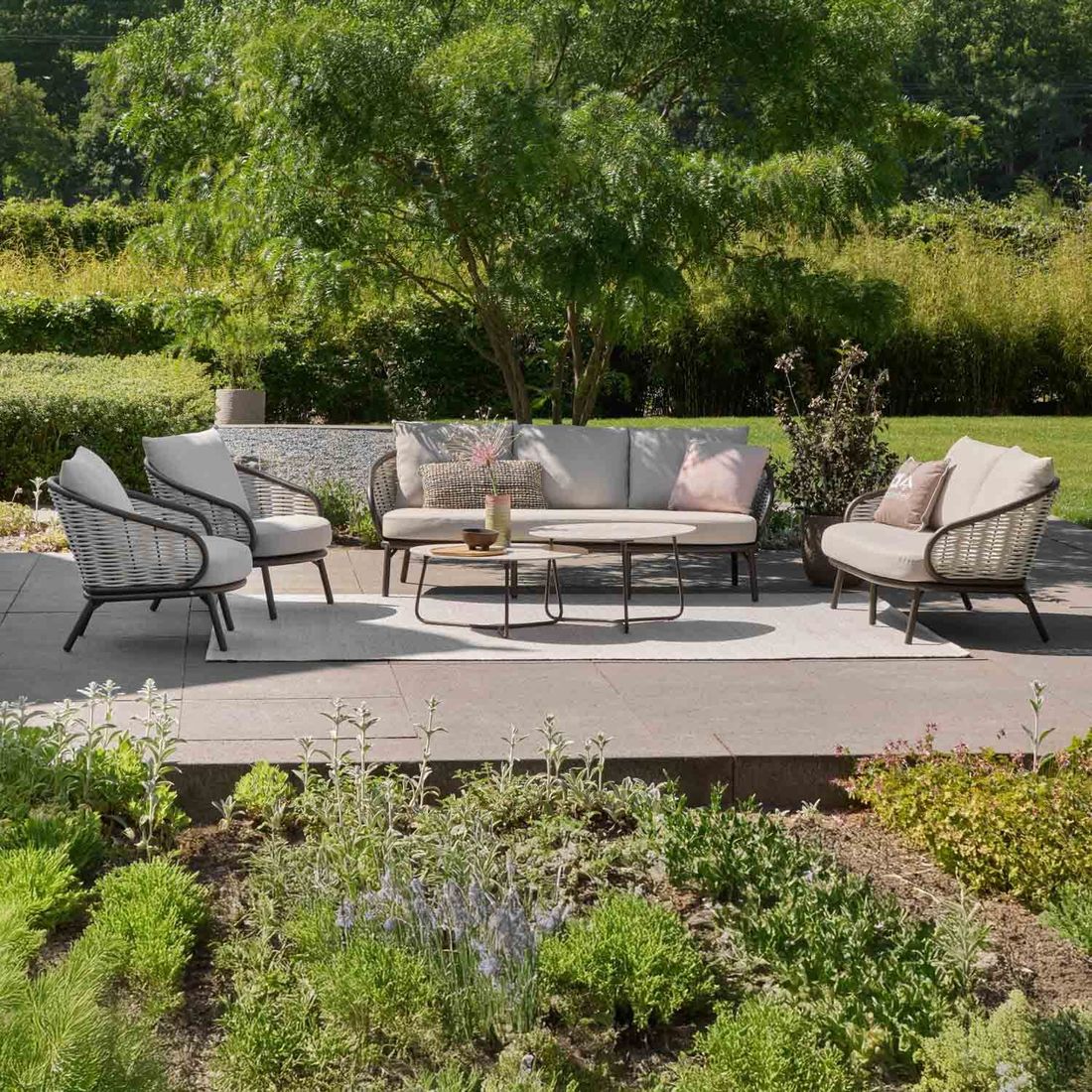 Apple Bee Pine Key Gartenloungesofa Aluminium/Polyrattan/Bee Wett