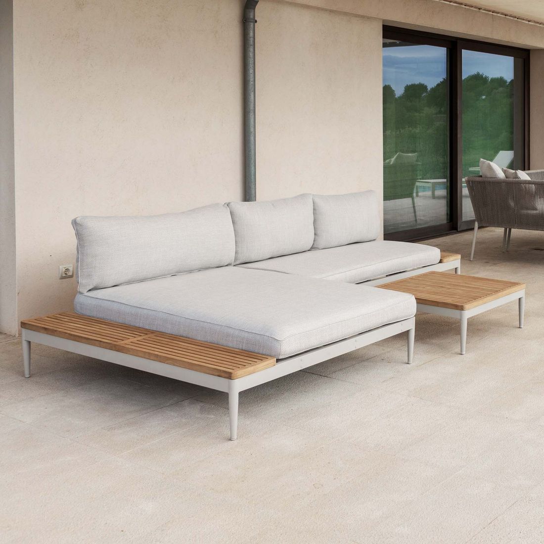 LifestyleGarden Topaz Ecklounge inkl. Loungetisch Aluminium/Olefin