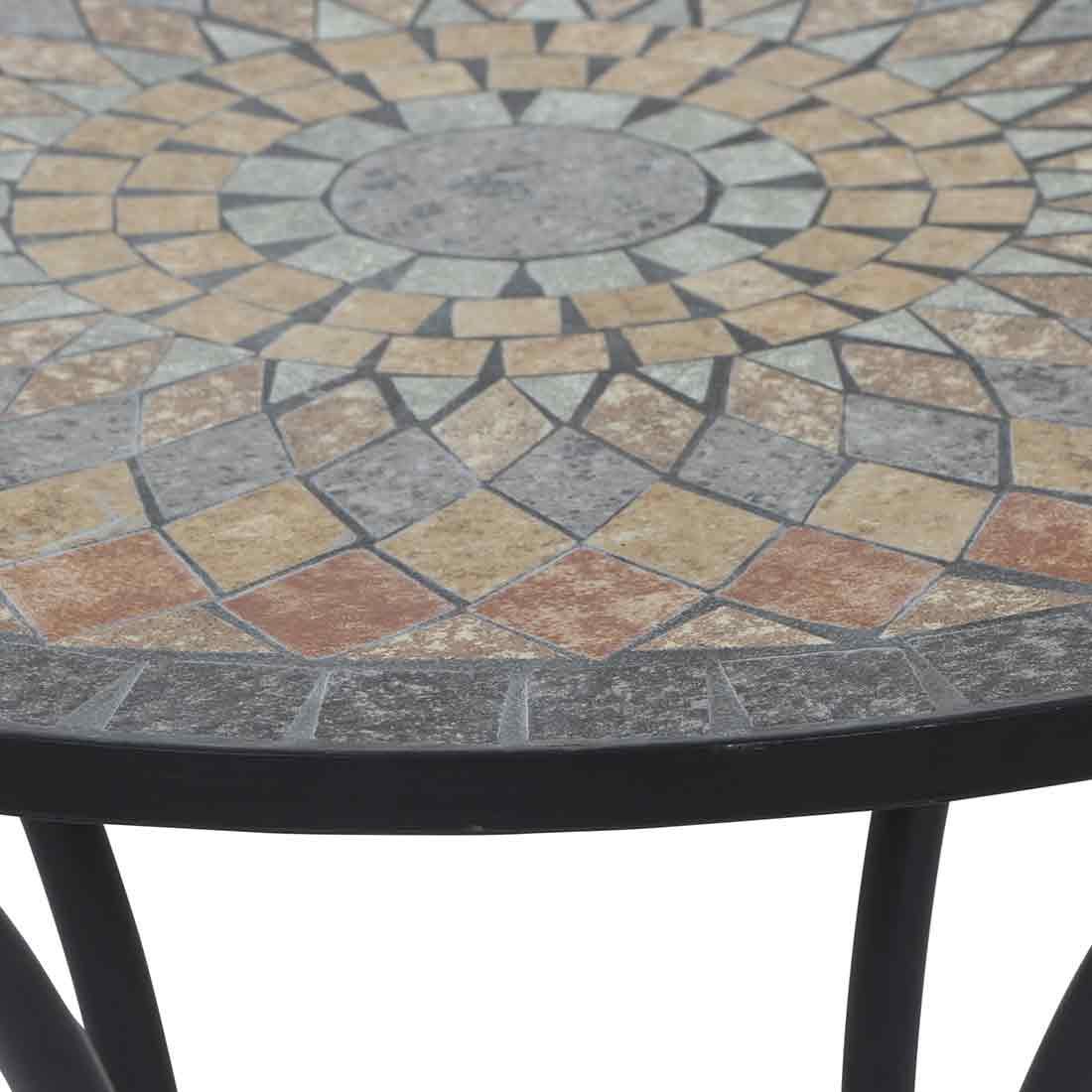 Siena Garden Prato Tisch Ø70cm Eisen/Mosaikoptik