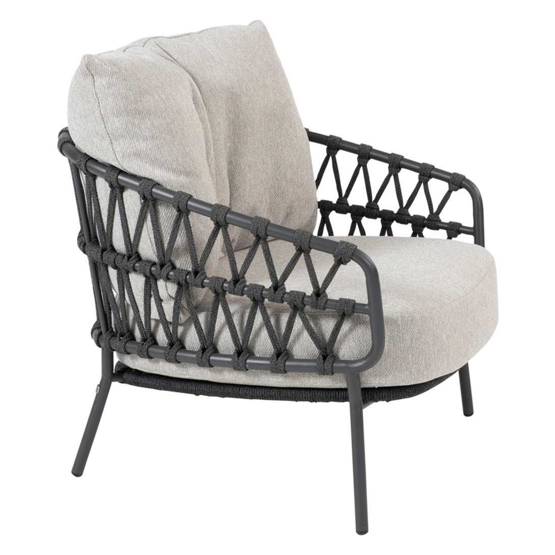 4Seasons Calpi Loungesessel Edelstahl/Rope