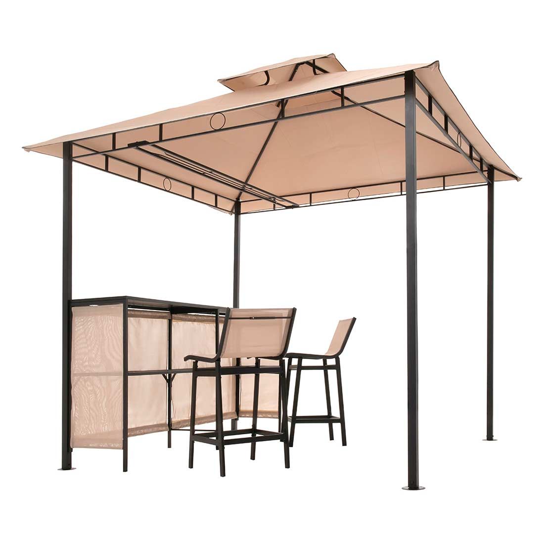 OUTLIV. Gartenpavillon mit Bar & 2 Stühlen