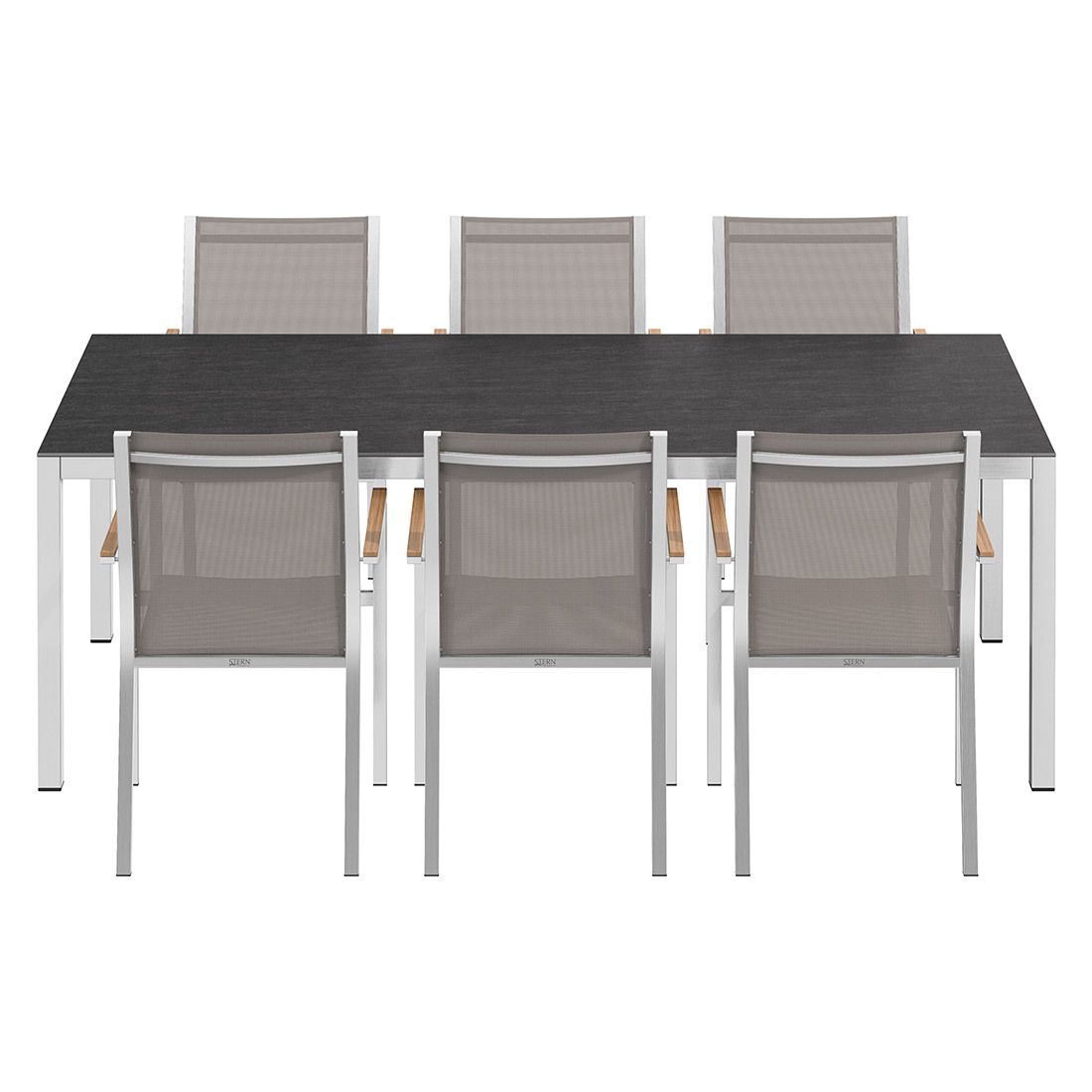 Stern Cardiff Gartenmöbel-Set L (6 Plätze) mit OUTLIV. Tisch 220x100cm