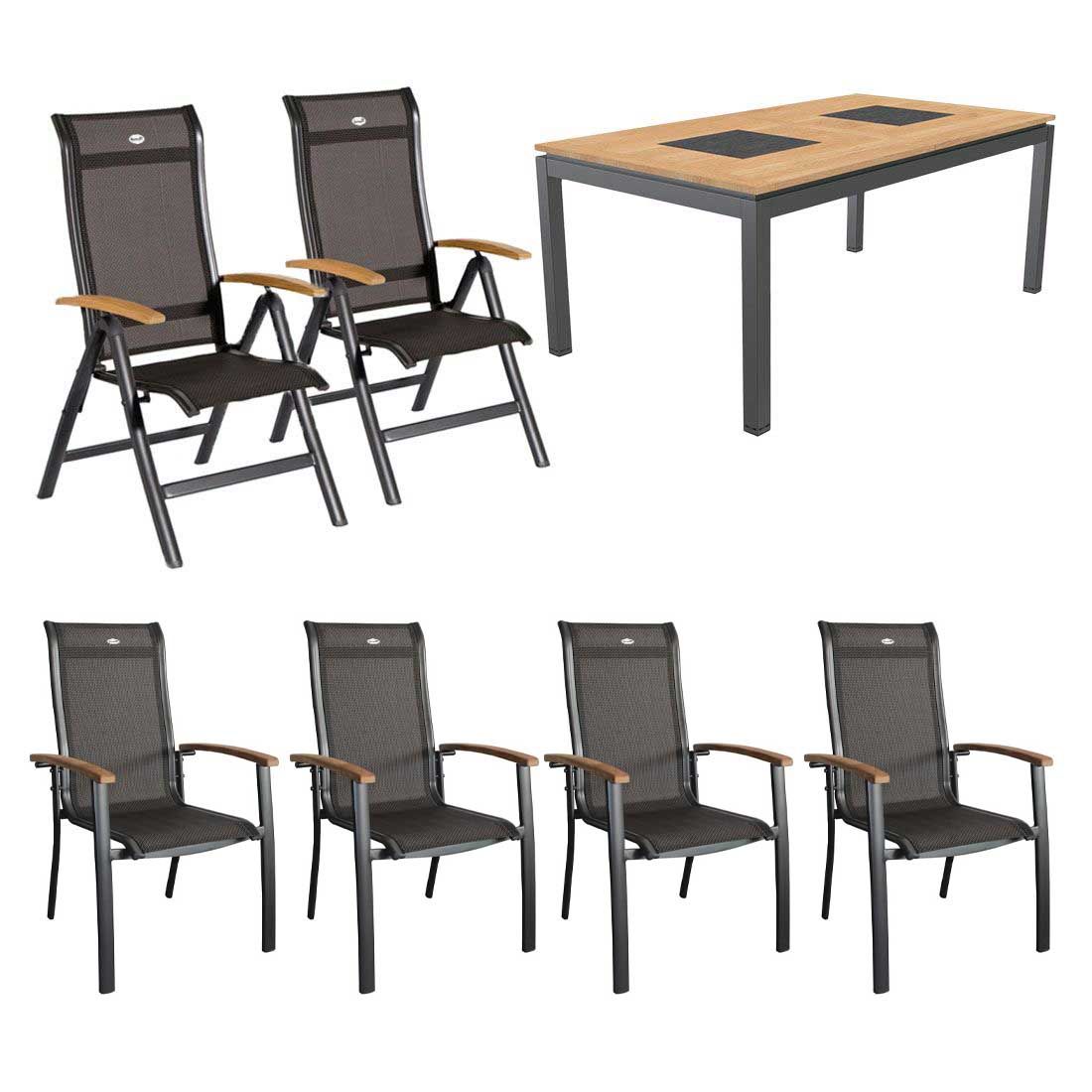 Hartman Alice Gartenmöbel-Set L (6 Plätze) Tisch 160x88cm