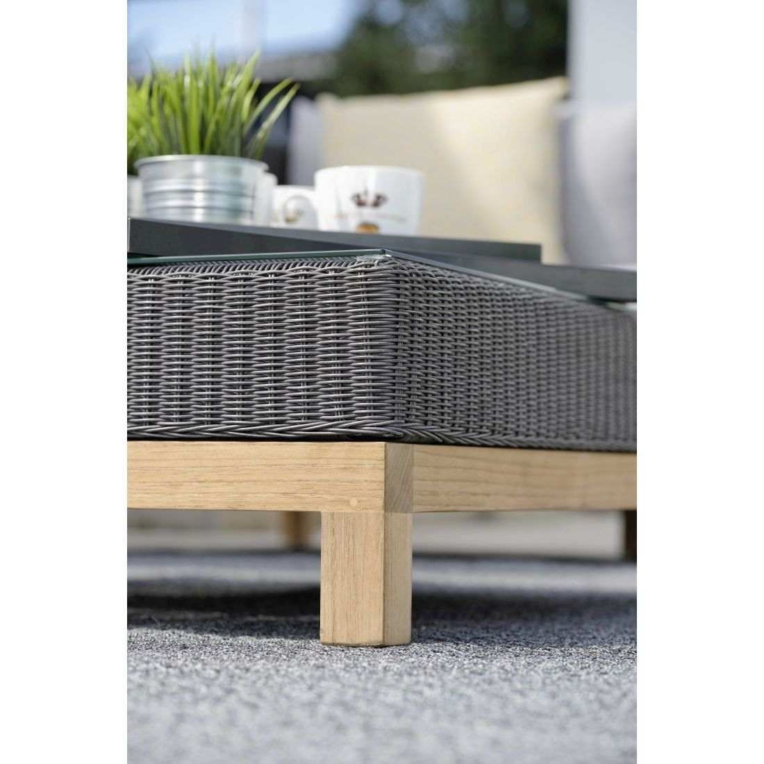 Stern Fontana/Corda Untergestell für Mittelmodul/Eckmodul Teak